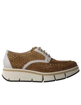 Zapato Calce mujer picado beige