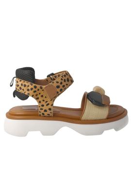 Sandalia Jeannot piedras animal print