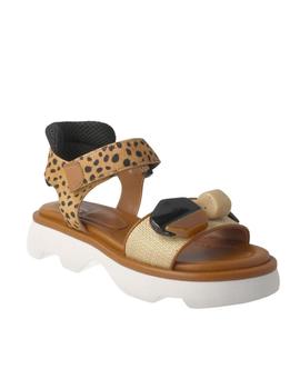 Sandalia Jeannot piedras animal print