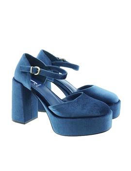 Zapato Jeannot plataforma velvet azul