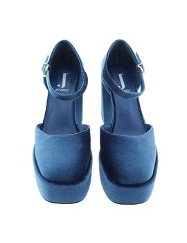 Zapato Jeannot plataforma velvet azul
