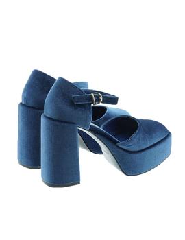 Zapato Jeannot plataforma velvet azul