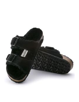 Birkenstock Arizona con lana en negro