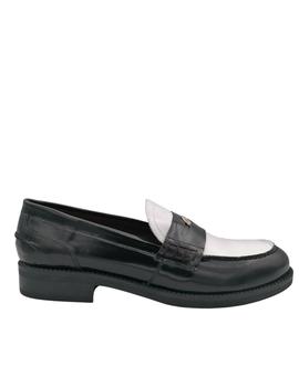 Mocasines Bryan mujer negro y blanco