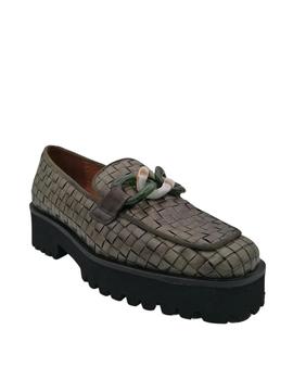 Mocasines trenzados en verde