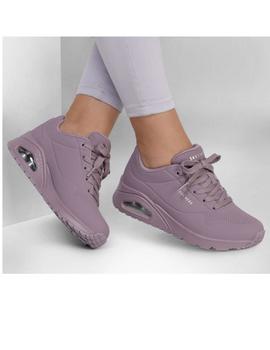 Deportiva Skechers Uno en malva