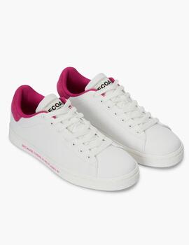 Deportiva Brisbanealf mujer Ecoalf blanco y rosa