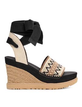 Alpargata UGG black abbot Ankle Wrap