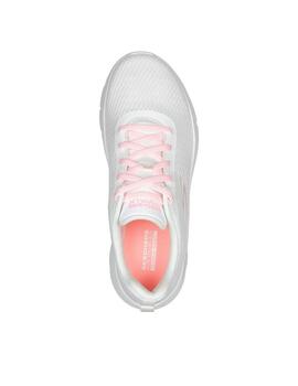 Deportiva Skechers go walk blanca y rosa