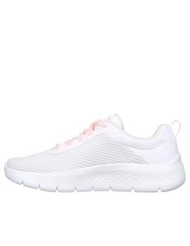 Deportiva Skechers go walk blanca y rosa