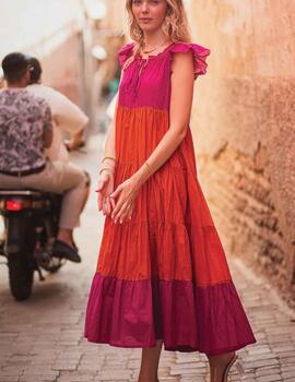 Vestido Poppy Field Anya orange