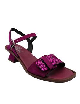 Sandalia Plumers morada con glitter