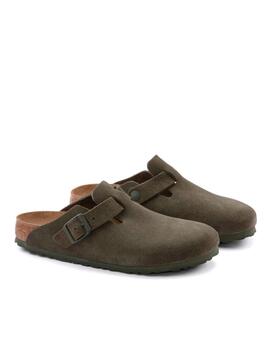 Zueco Boston Birkenstock verde mujer