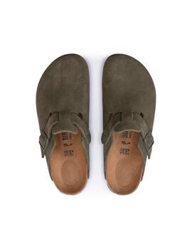 Zueco Boston Birkenstock verde mujer