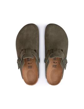 Zueco Boston Birkenstock verde mujer