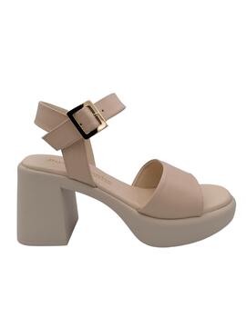 Sandalia Bryan mujer beige plataforma