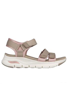 Sandalia Skechers Arch Fit mujer taupe