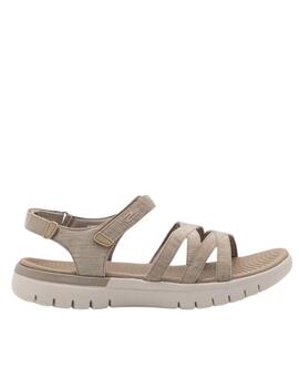 Sandalia Skechers gowalk taupe