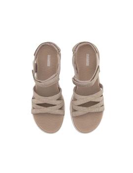 Sandalia Skechers gowalk taupe