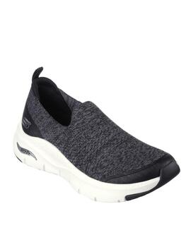 Skechers Arch Fit zapatilla negra sin cordones