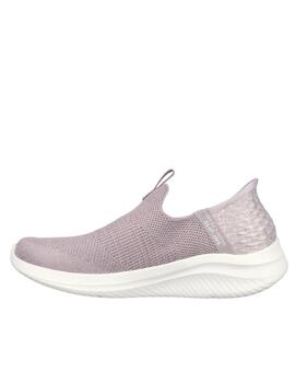 Deportiva Skechers Slipins en malva