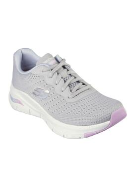 Deportiva Skechers Arch Fit gris malva