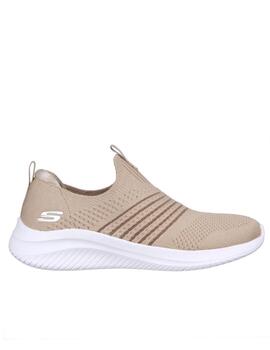 Deportiva Skechers elástica taupe