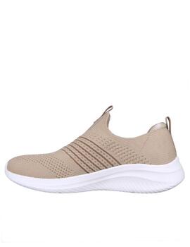 Deportiva Skechers elástica taupe