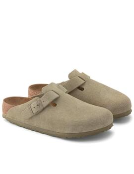 Zueco Birkenstock Boston faded kaki