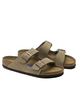 Sandalia Birkenstock Arizona suede taupe unisex