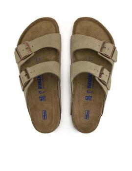 Sandalia Birkenstock Arizona suede taupe unisex