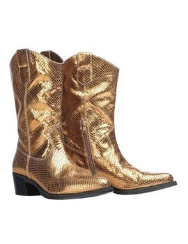 Botines West Unisa Grace metal dorado