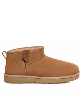 UGG Classic Ultra Mini con cremallera en chesnut