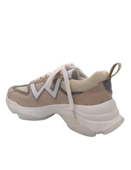 Deportiva Mim Studio beige mujer