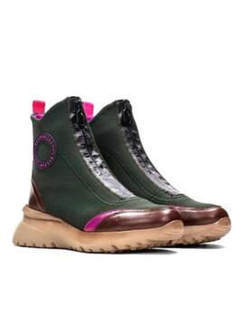 Botines Hispanitas Polinesia verde mujer