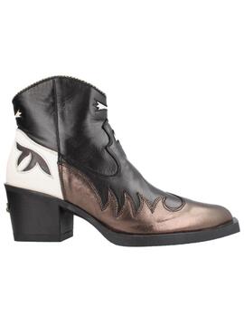 Botines Nemonic 2353 negro y blanco