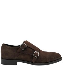 Zapatos Sergio Serrano doble hebilla marron hombre