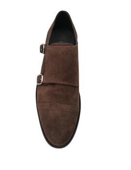 Zapatos Sergio Serrano doble hebilla marron hombre