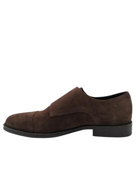 Zapatos Sergio Serrano doble hebilla marron hombre