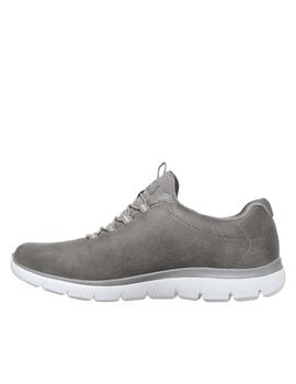 Deportiva elásticos Skechers gris mujer