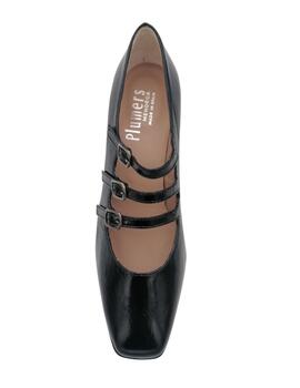 Zapato plumers hebillas en negro mujer