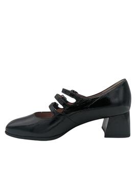 Zapato plumers hebillas en negro mujer