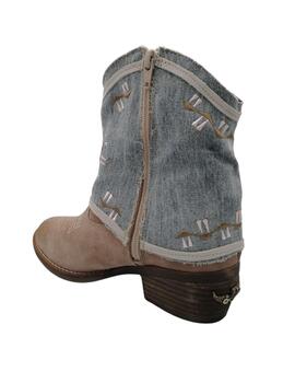 Botines Nemonic jeans y beige 2377 mujer