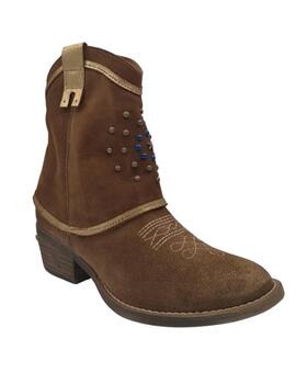 Botines Nemonic 2388 ante marron para mujer