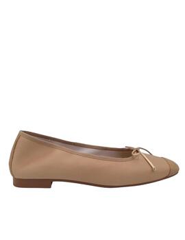 Bailarina Bryan camel en raso mujer