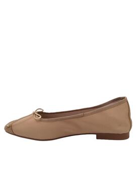 Bailarina Bryan camel en raso mujer