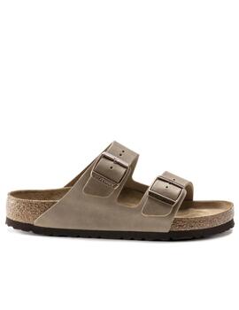 Sandalia Birkenstock piel marron mujer