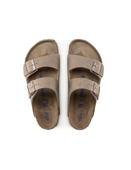 Sandalia Birkenstock piel marron mujer