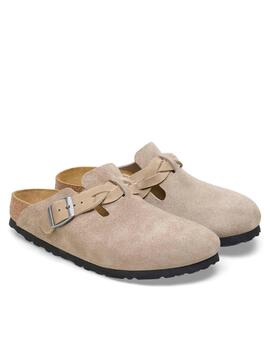 Zueco Birkenstock taupe Braided mujer