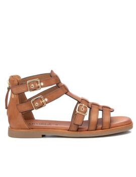 Sandalia Carmela camel estilo romano mujer